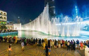 famous fountain in dubai