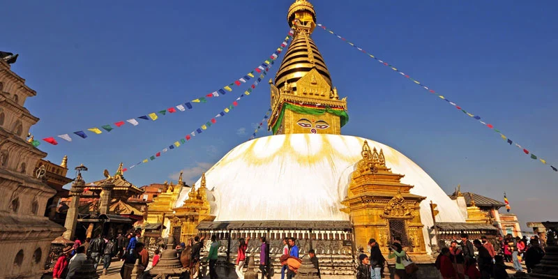 One of the oldest Buddhist monuments of the valley, Swayambhu ,also called a Monkey Temple